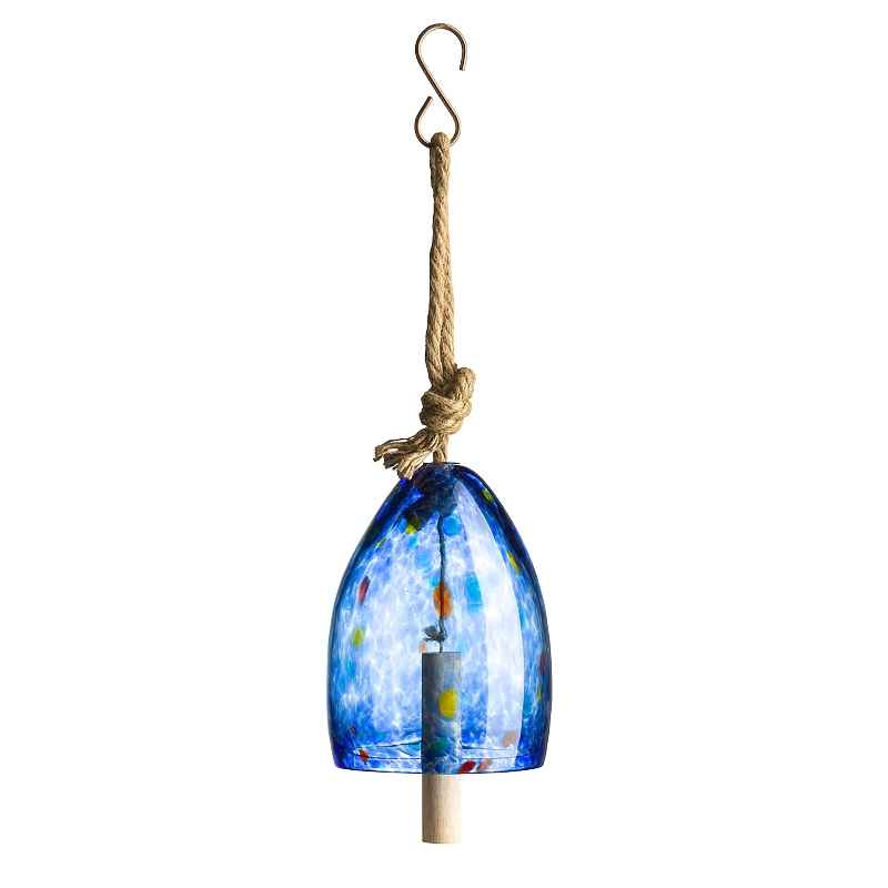 Blue Glass Garden Bell